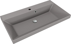 Style Line Тумба с кварцевой раковиной серый шелк Матис 80 белая матовая – фотография-3